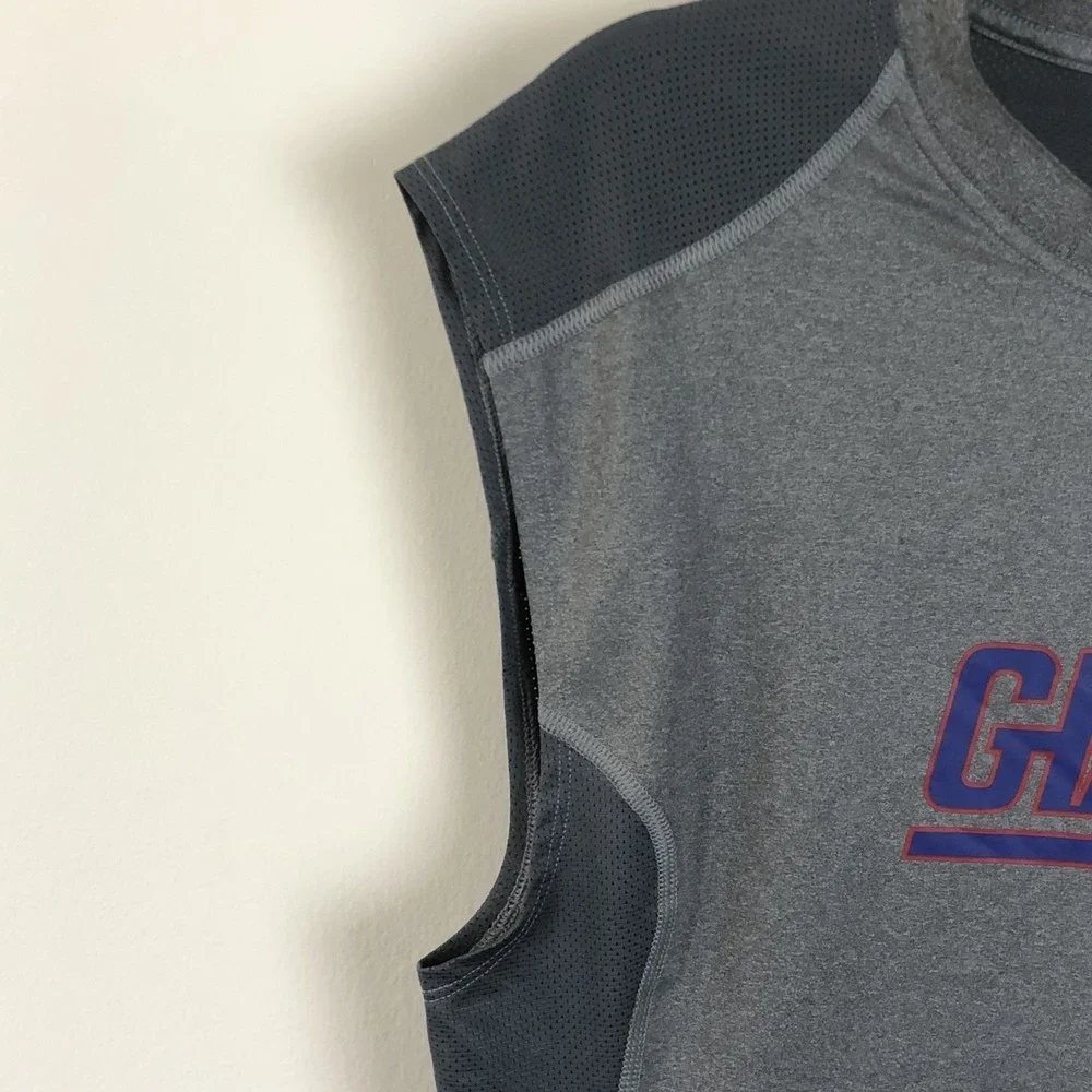 New York Giants Nike NFL On Field Sleeveless Shirt Mens XXL Gray Football Vented